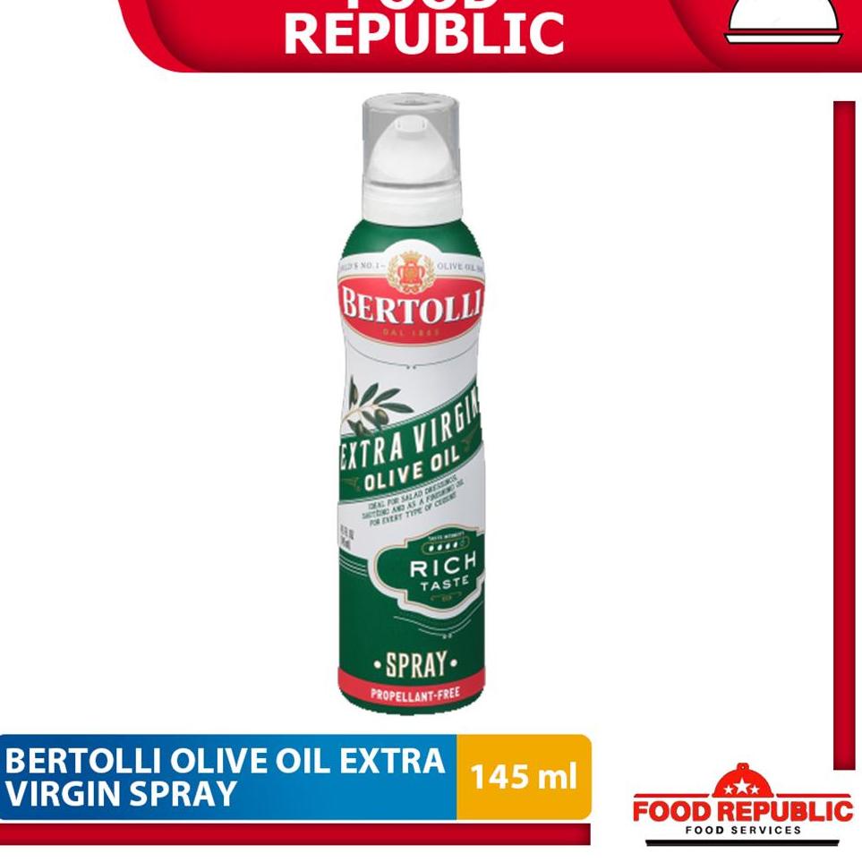 

➽ BERTOLLI EXTRA VIRGIN OLIVE OIL SPRAY 145 ML - MINYAK ZAITUN HALAL ☊