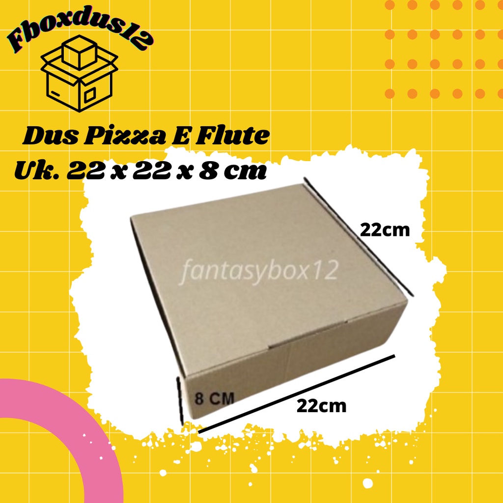 

Dus Pizza/Kardus/Box uk.22x22x8cm Kemasan Diecut Baru (MINIMAL ORDER 10 PCS)