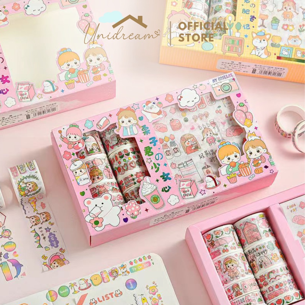 

Unidream - Masking Tape Set DIY Sticker & Washi Tape Gift Box Kado Lucu