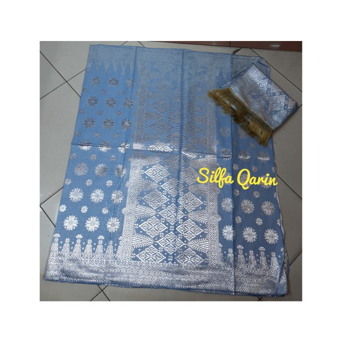 Terlaris Kain Songket Tenun Selendang Palembang (Benang Silver)