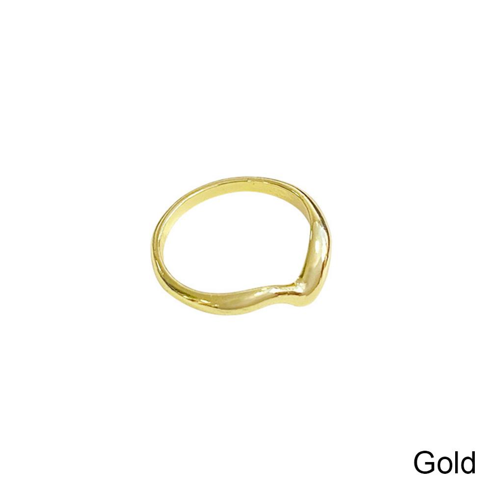Timekey Fashion Cincin Pribadi Emas Perak Alloy Tidak Dapat Disesuaikan Cincin Niche Sederhana Aksesori Perhiasan Untuk Wanita H2Z5
