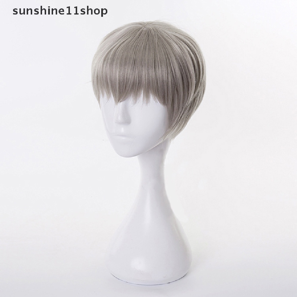 Sho Anime Jujutsu Kaisen Toge Inumaki Cosplay Grey Wig Serat Tahan Panas Pendek N