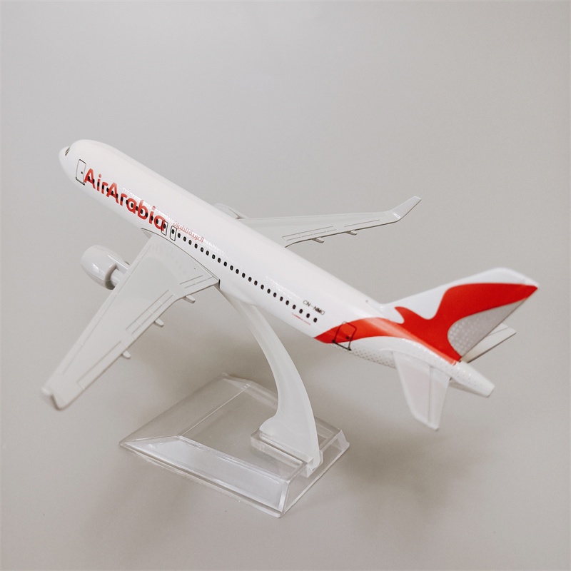 Air Arabia Airbus 320model Pesawat Diecast Arabian Airlines A320 Alloy Pesawat Terbang Dengan Display Stand