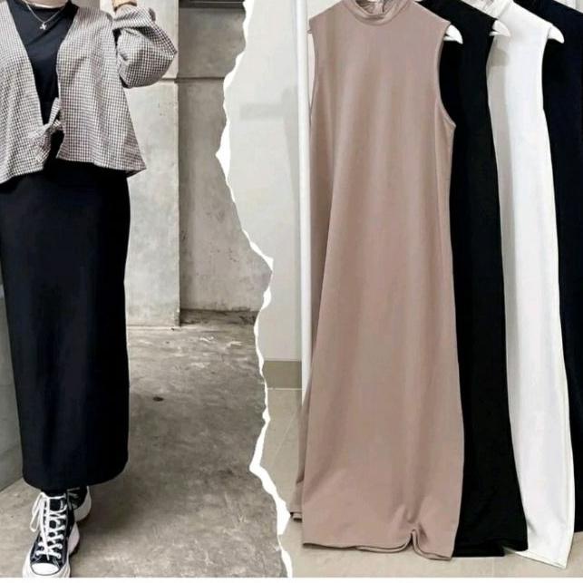 ✵ DRESS INNER SPAN JERSEY / INNER GAMIS TANPA LENGAN [COD] ✭