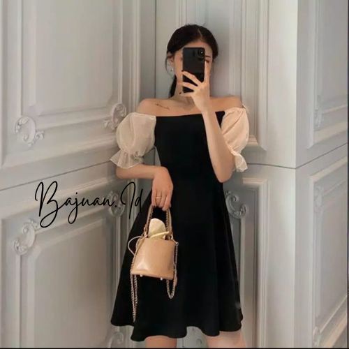 BIG SIZE M-XXXXL Dress Karen Dres Sabrina Irise Wanita korea A Line Bodycon Maxi Casual Natal pesta 