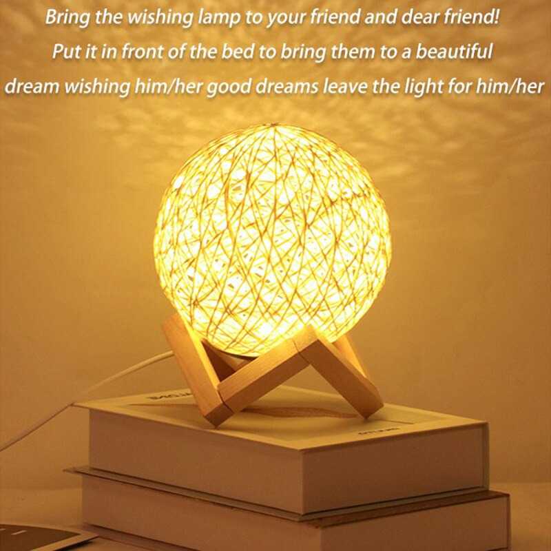 (BISA COD) FTIHSHP Ahomeone Lampu Tidur Bola 3D Night Light USB Rechargeable 20cm - OU13