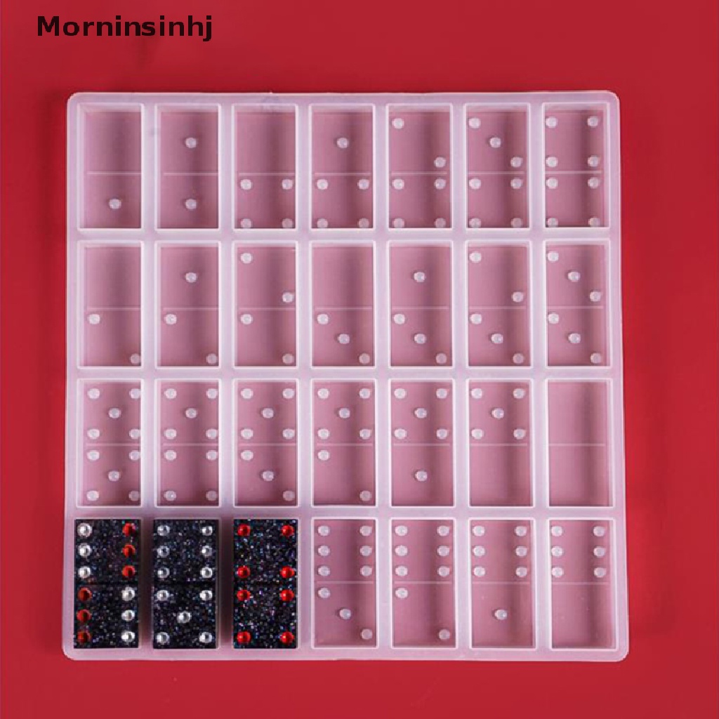 Mornin Silikon Domino Game Membuat Mainan Cetakan Resin Epoxy Craft DIY Mould Casg id
