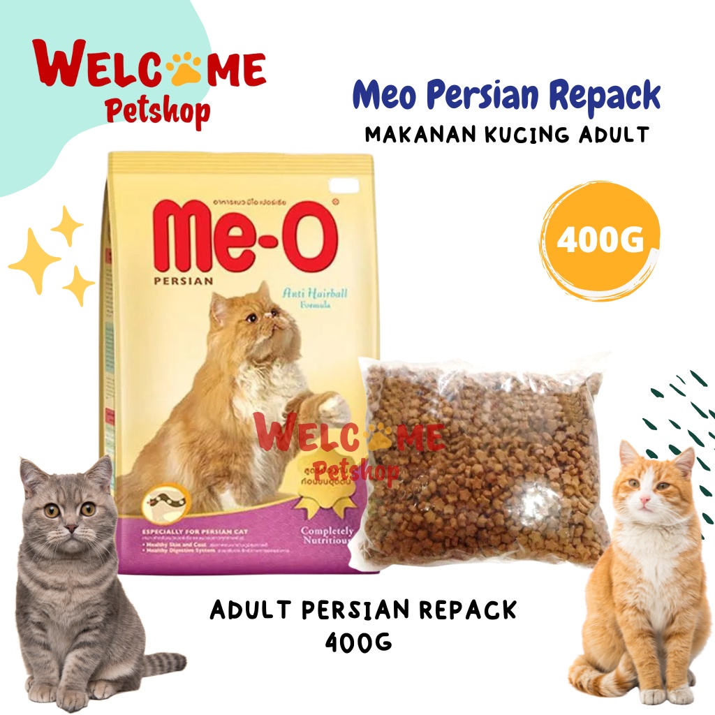 Meo Adult Persian 400g Repack Makanan Kucing Pakan Cat Food Persia