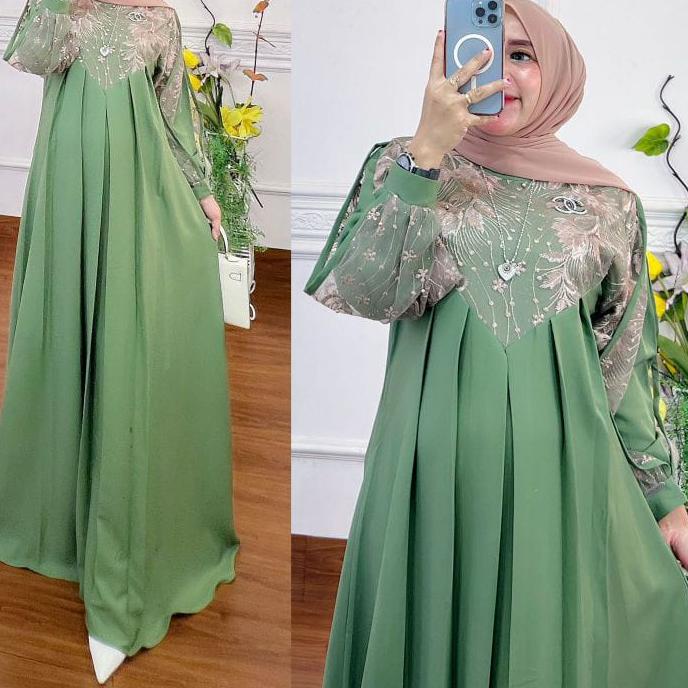Miliki - LESTY MAXI BRUKAT TILE/GAMIS BRUKAT LADY PESTA/BAJU WANITA /GAMIS 2022 KEKINIAN VIRAL DEWAS