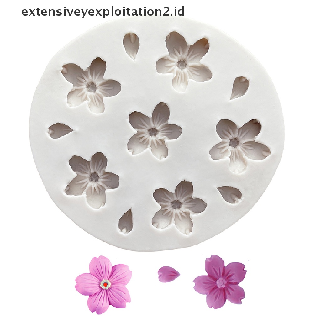{NEW} 1pc 6lubang Bunga Sakura Cetakan Silikon Gula Coklat DIY Decorag Tools.