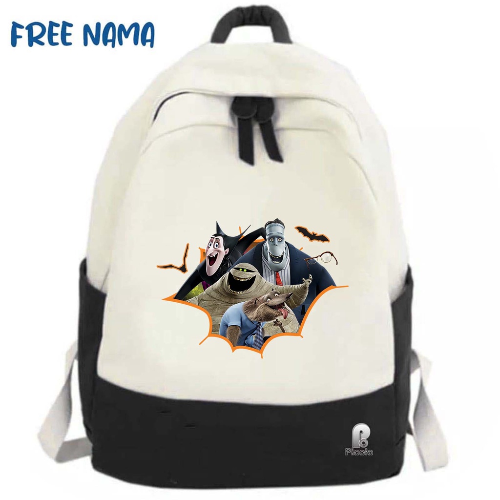 TAS RANSEL BACKPACK ANAK SEKOLAH MOTIF KARTUN HOTEL TRANSYLVANIA UNISEX (FREE NAMA)