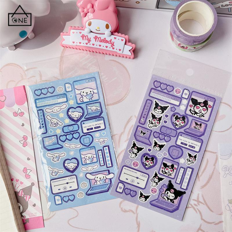 COD❤️stiker sanrio lucu kuromi steve sparkling cinnamoroll stikers jurnal toploader deco material sticker-A.one