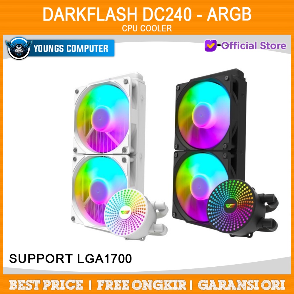 AIGO DarkFlash DC240 - ARGB Liquid CPU Cooler 240mm Water Cooling