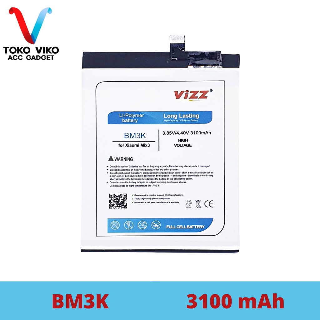 Vizz Xiaomi BM3K Mi Mix 3 / Mix3 Baterai Batre Original