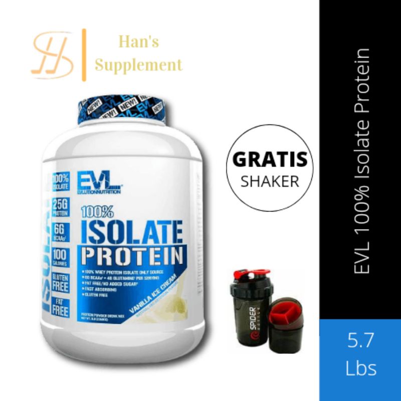 EVL 100% Isolate Protein Whey Protein Isolate Hydrolized BPOM HALAL MUI