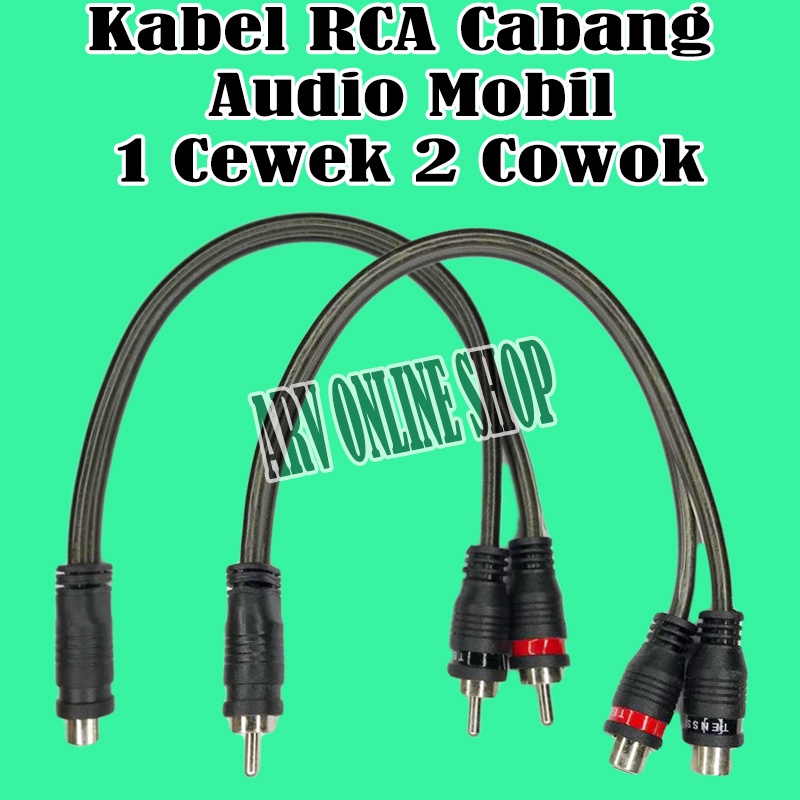 Kabel RCA Cabang Audio Mobil Best Quality