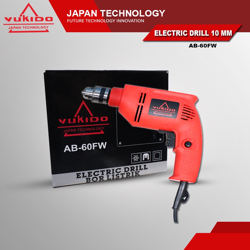 PROMO MURAH LEBAY!!!! YUKIDO JAPAN TOOL MESIN BOR 10MM PUTARAN BOLAK BALIK (full tembaga) BOR KAYU BETON BESI TIPE AB-60FW FARIABLE SPEDD BOR TERMURAH SPESIAL EDITION