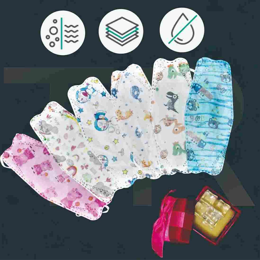 MASKER DUCKBILL ANAK BERMOTIF isi 50 pcs - FILTCARE