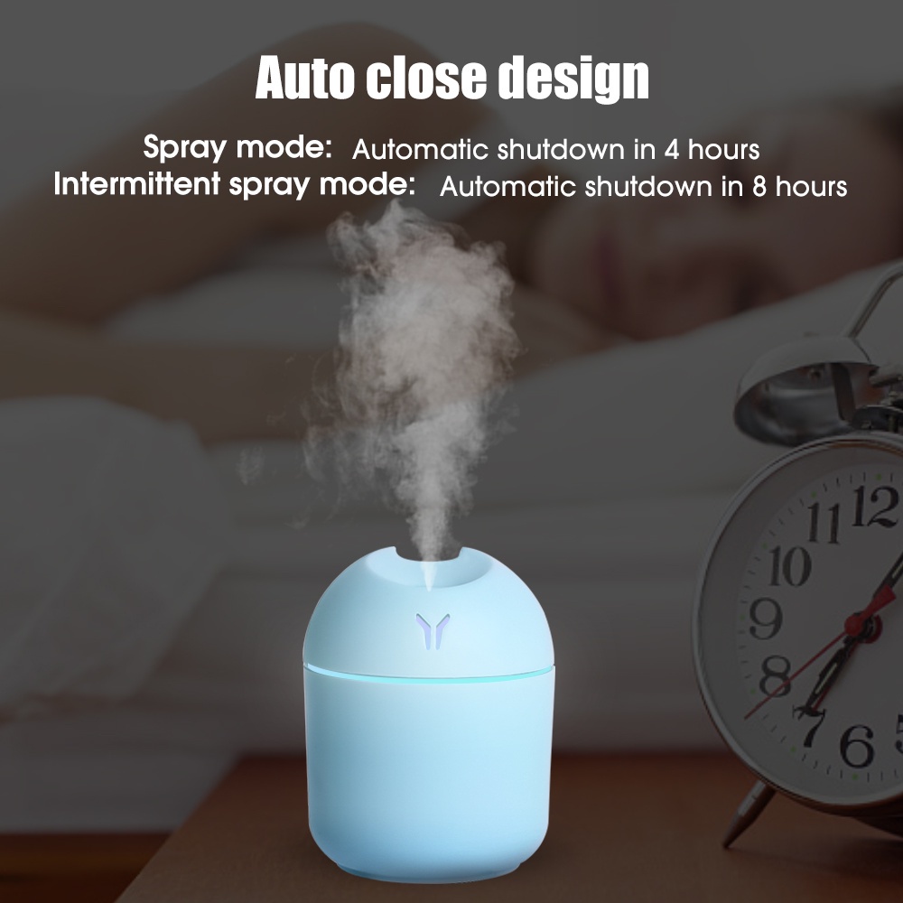 3pcs/set 250ML Mini Air Humidifier Portable Pengharum Ruangan Mobil LED Night Lamp Diffuser USB Aroma Essential Oil Diffuser Untuk Rumah Mobil