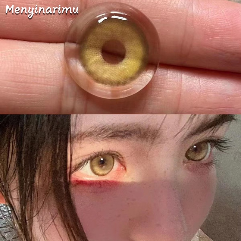 Menyinarimu Lensa Kontak soflen soflens 1Pasang Contact lens Brown Warna Diameter 14-14.5mm softlens softlense softlens