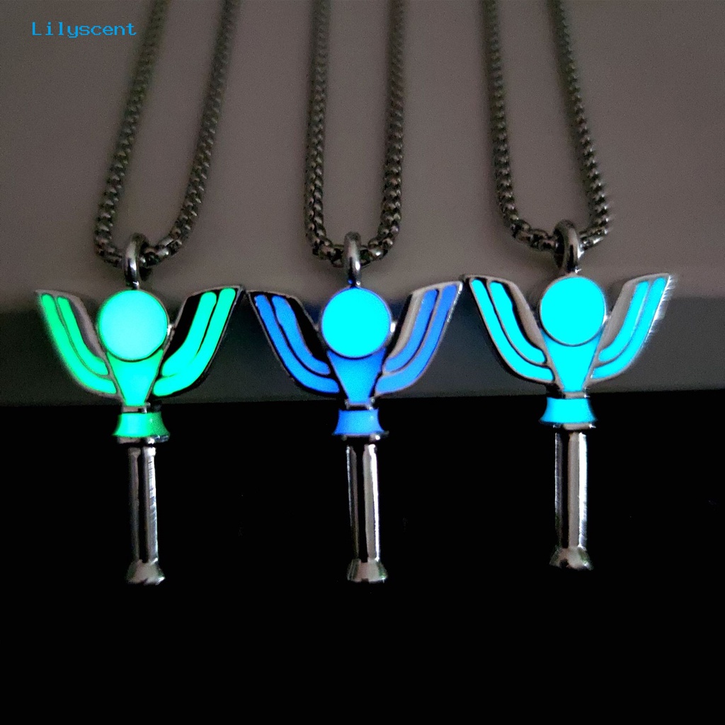 [LS] Unisex Kalung Lucu Kartun Electroplating Geometris Anti Luntur Dekorasi Hadiah Ulang Tahun Luminous Transformer Pendant Necklace Perhiasan Pesta Untuk Pelajar