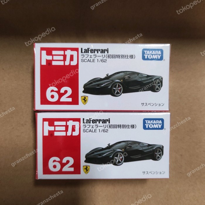 Diecast Tomica Reguler #62 1/62 Ferrari Laferrari Black