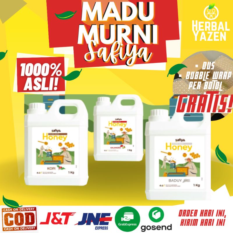 

Madu Murni Safiya 1 Kg Madu Asli Pure Natural Raw Honey Herbal Premium Herbal Yazen