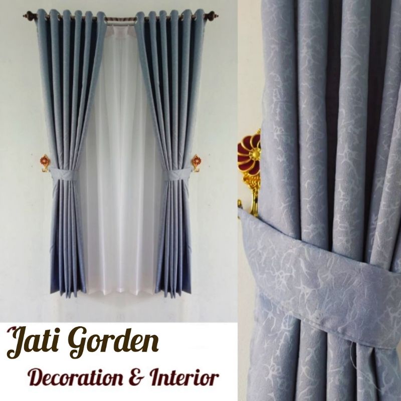 Gorden Smokring Polos Gorden Jendela Minimalis Gorden Pintu Kamar Gorden Mewah Ruang Tamu