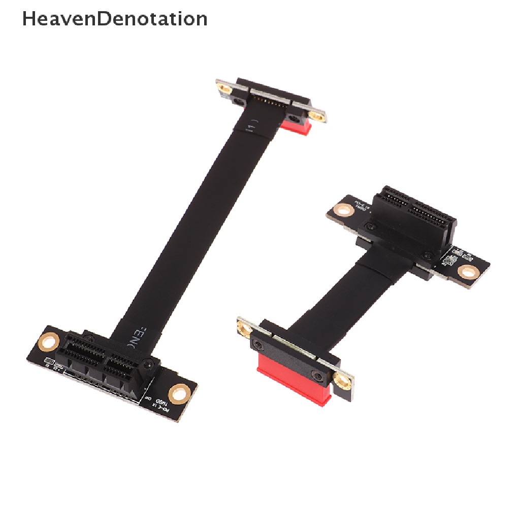 [HeavenDenotation] Pcie X1 Kabel Riser Dual 90derajat Sudut Kanan Extension Cable PCI Express 1x Riser Card Ribbon Extender HDV