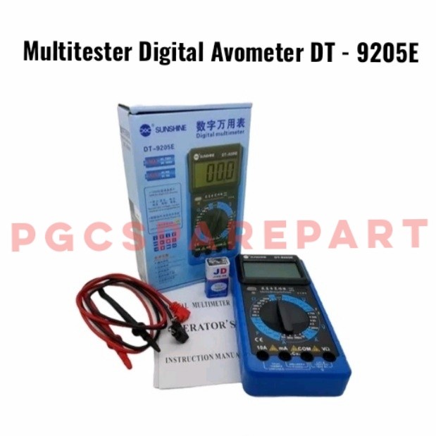 Multimeter Digital Multimeter Avometer Sunshine DT - 9205E Original