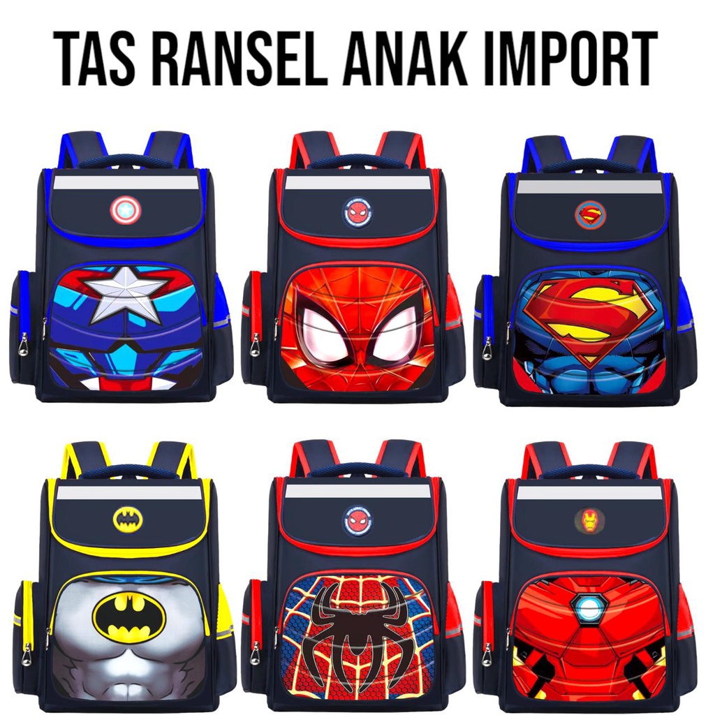 NEW TAS RANSEL ANAK SEKOLAH IMPORT SD 3D 00400-00405