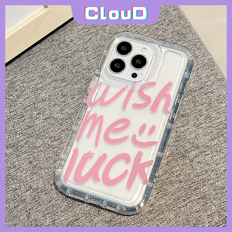 Ins Fashion Graffiti Letter Clear Case Kompatibel Untuk iPhone 7Plus 11 13 14 12 Pro Max XR 6 8 6s Plus X XS Max Lembut TPU Airbag Shockproof Phone Cover