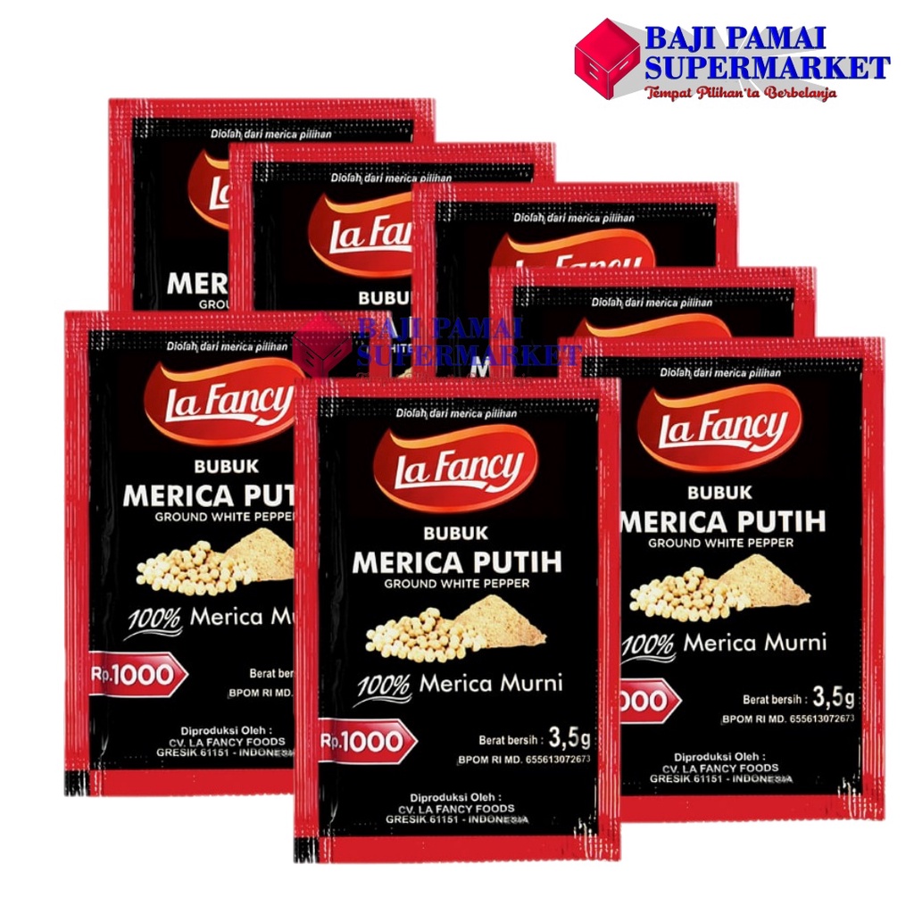 

La Fancy Foods Merica Putih Bubuk 100% Murni 4.5gr x 6