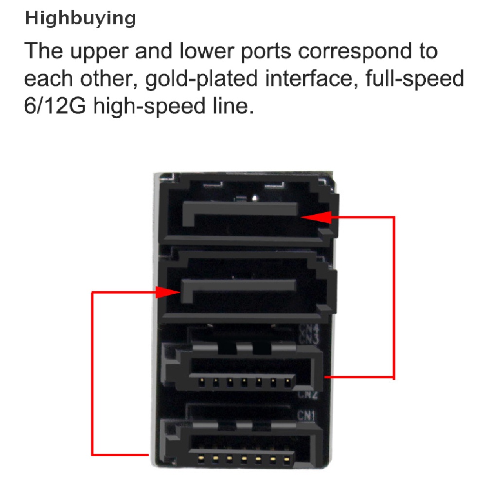 Hbid Adaptor 90/180derajat Siku double-deck SATA 6GB 7pin Female Ke 7pin Male Untuk Desktop Mainboard Motherboard Glory