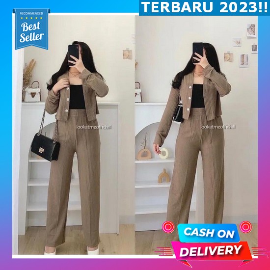 Tiara - Baju Setelan Wanita Kekinian Jumbo Terbaru Import Dewasa Korea Murah Kondangan Fashion Musli