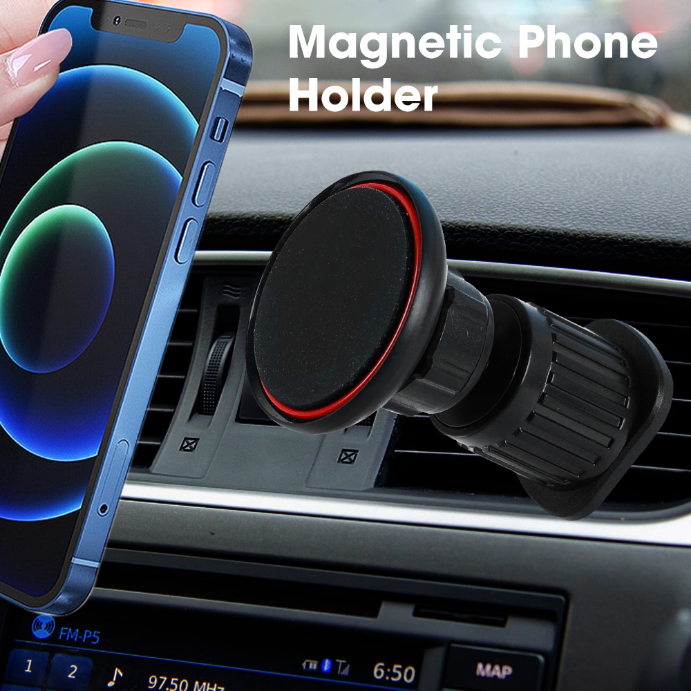 360 ° Rotatable Aksesoris Mobil Magnet Mobil Handphone Holder Multifungsi Ventilasi Udara Outlet Phone Stand GPS Stand Car Phone Bracket Universal