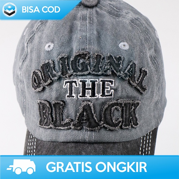 TOPI WASHED STYLE ORIGINAL TOPI SNAPBACK RETRO FASHIONABLE KATUN DENIM