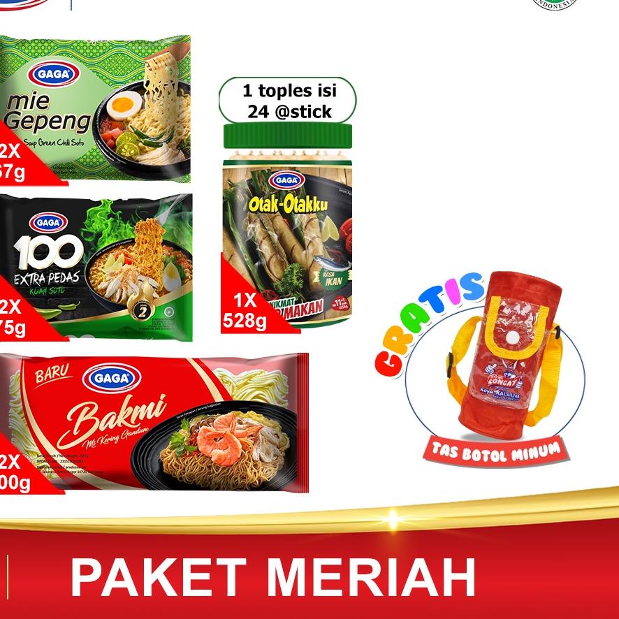 

☎ GAGA Kuah Soto Mie gepeng dan GAGA 100 dan Bakmi & 1 Toples otak otak (GG19) ♚