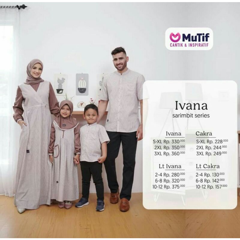 SARIMBIT MUTIF IVANA ROSE DAWN [GAMIS MUTIF IVANA, GAMIS MUTIF LITTLE IVANA]