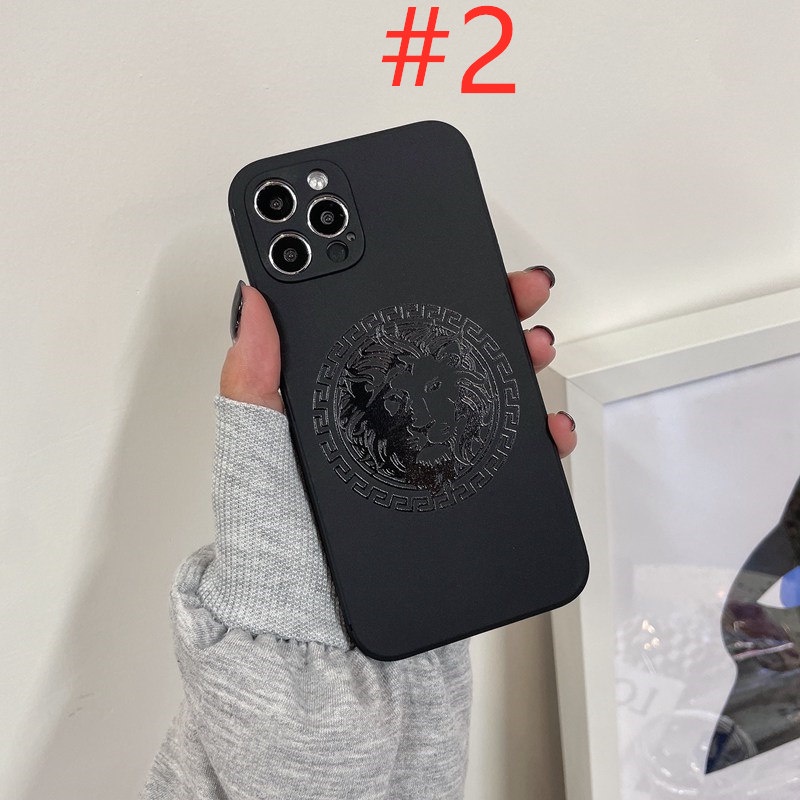 Fashion Versace Lion Soft Case HP iP iPhone 11 12 Mini 13 Pro Max 7 8 + Plus SE 2020 X XR SE 2020 XS Max Black Frosted Casing Apple