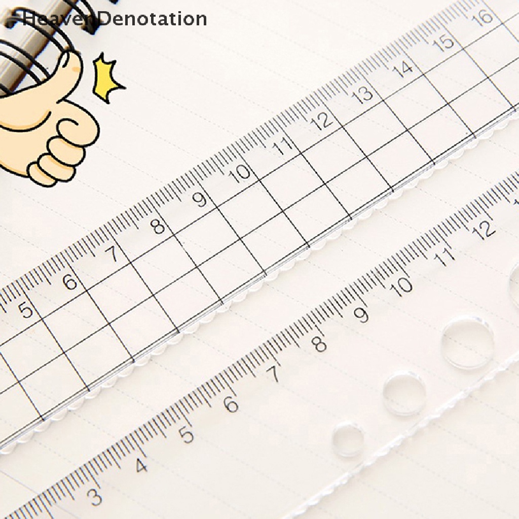 [HeavenDenotation] Penggaris 15cm 18cm 20cm Sederhana Transparan Akrilik Penggaris Mistar Penggaris Square Ruler Lucu Alat Tulis Menggambar Kantor Perlengkapan Sekolah HDV