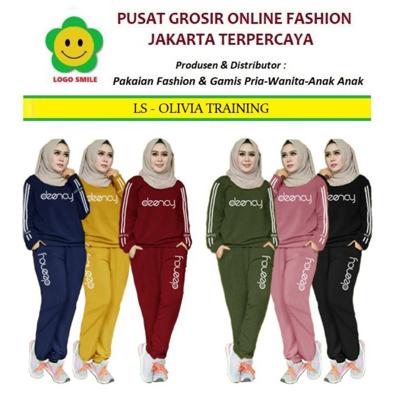 Olivia training pakaian bju setelan olahraga senam