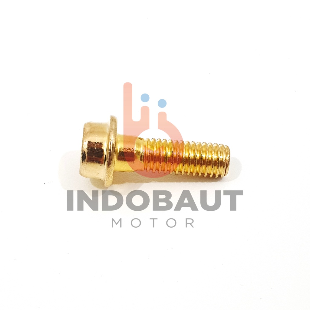 Baut Kaliper Disc Cakram Bintang Honda Supra 8x25 Gold