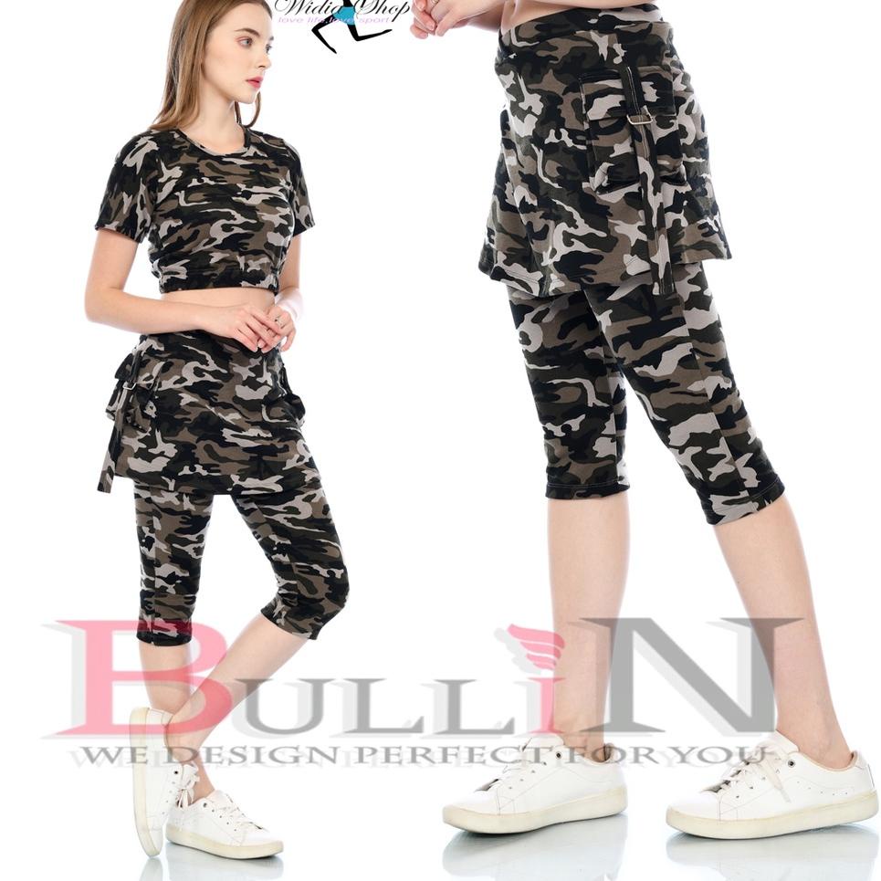 VIRAL Celana rok kantong army pendek / Celana senam yoga / Celana senam wanita
