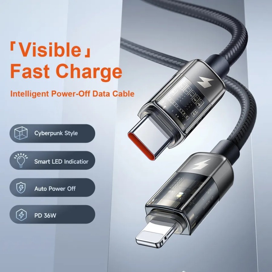 Mcdodo Kabel iPhone USB C to Lightning Auto Power Off Discover