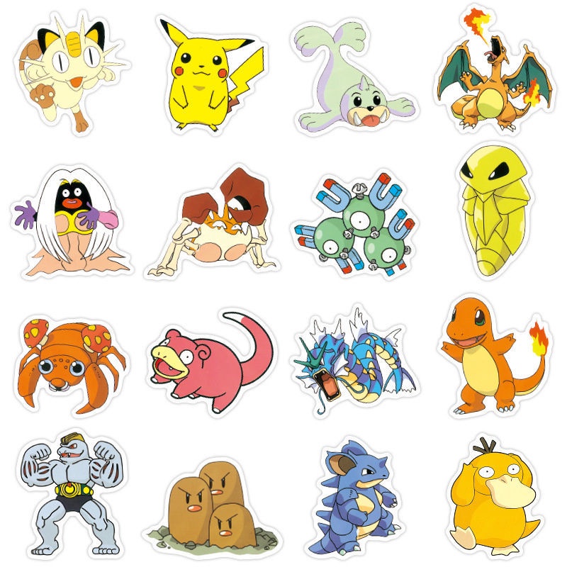 Stiker Pokemon Pikachu Lucu Pokemon Pokemon Pokemon Waterproof Stiker Hias