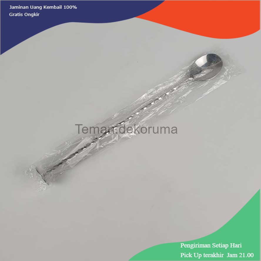 TD - GLS TEAEGG Sendok Aduk Bartender Cocktail Mixing Spoon 40cm - CDF1909