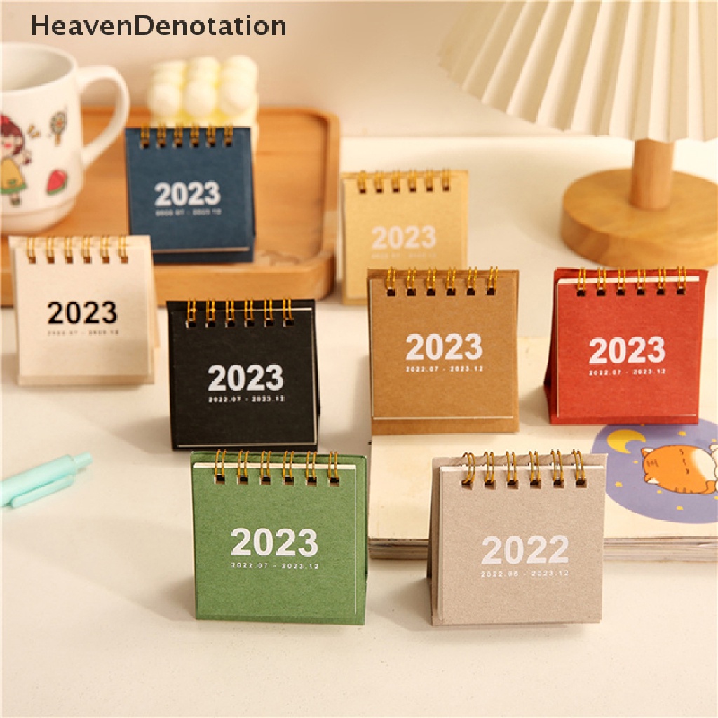 [HeavenDenotation] 2023kalender Mini Kreatif Simple Planner Dekorasi Kalender Meja HDV