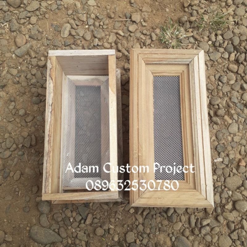 Loster Kayu Jati // Ventilasi Rumah Dobel Lis + Kawat Nyamuk