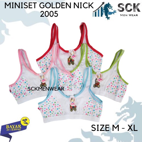 [ISI 3] Miniset GOLDEN NICK SA 2005 Anak Remaja / Miniset Abg Warna / Pakaian Dalam Putih - sckmenwear GROSIR